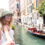 Ladies Travel Gondola in Venice